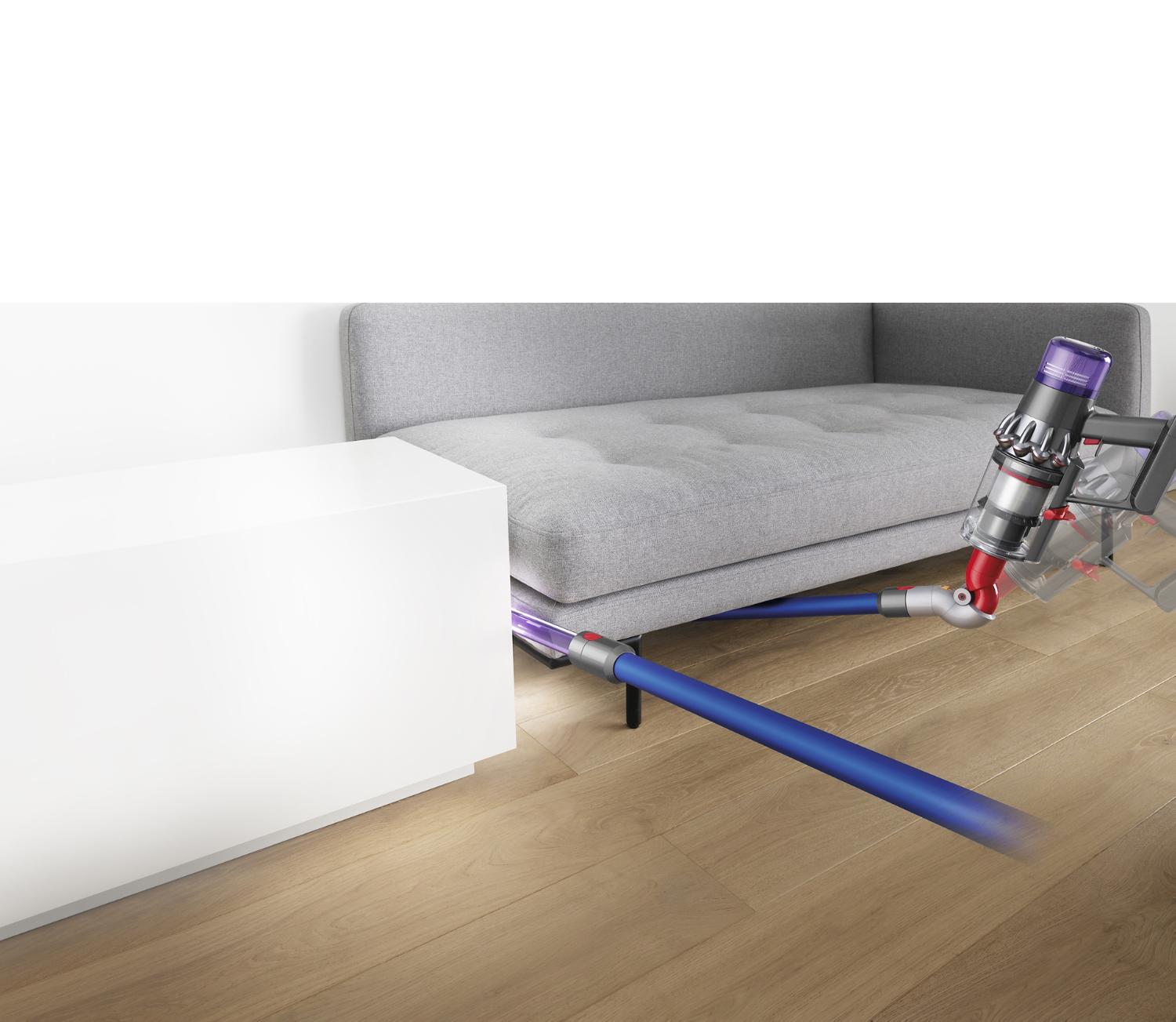Dysons støvsugertilbehør rengør en sofa